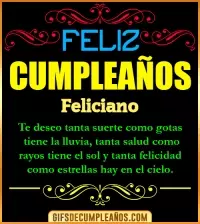 GIF Frases de Cumpleaños Feliciano